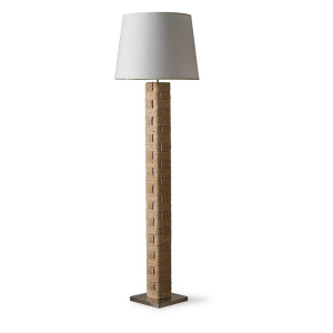 Coastal Bohemian Wood And Hemp Rope Floor Lamp Extra Tall Standing Lamp for Living Room Bedroom