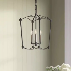 Antique Wrought Iron Hanging Chandelier Mini Pendant Lamp for Dining Room Entryway