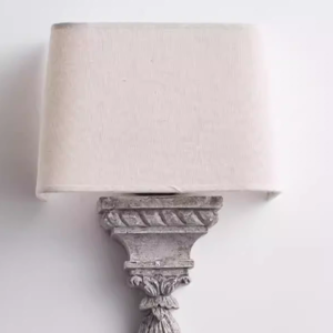 Antique French Country Wood Iron Wall Sconce Vintage Candle Wall Light for Bedroom Bathroom Vanity