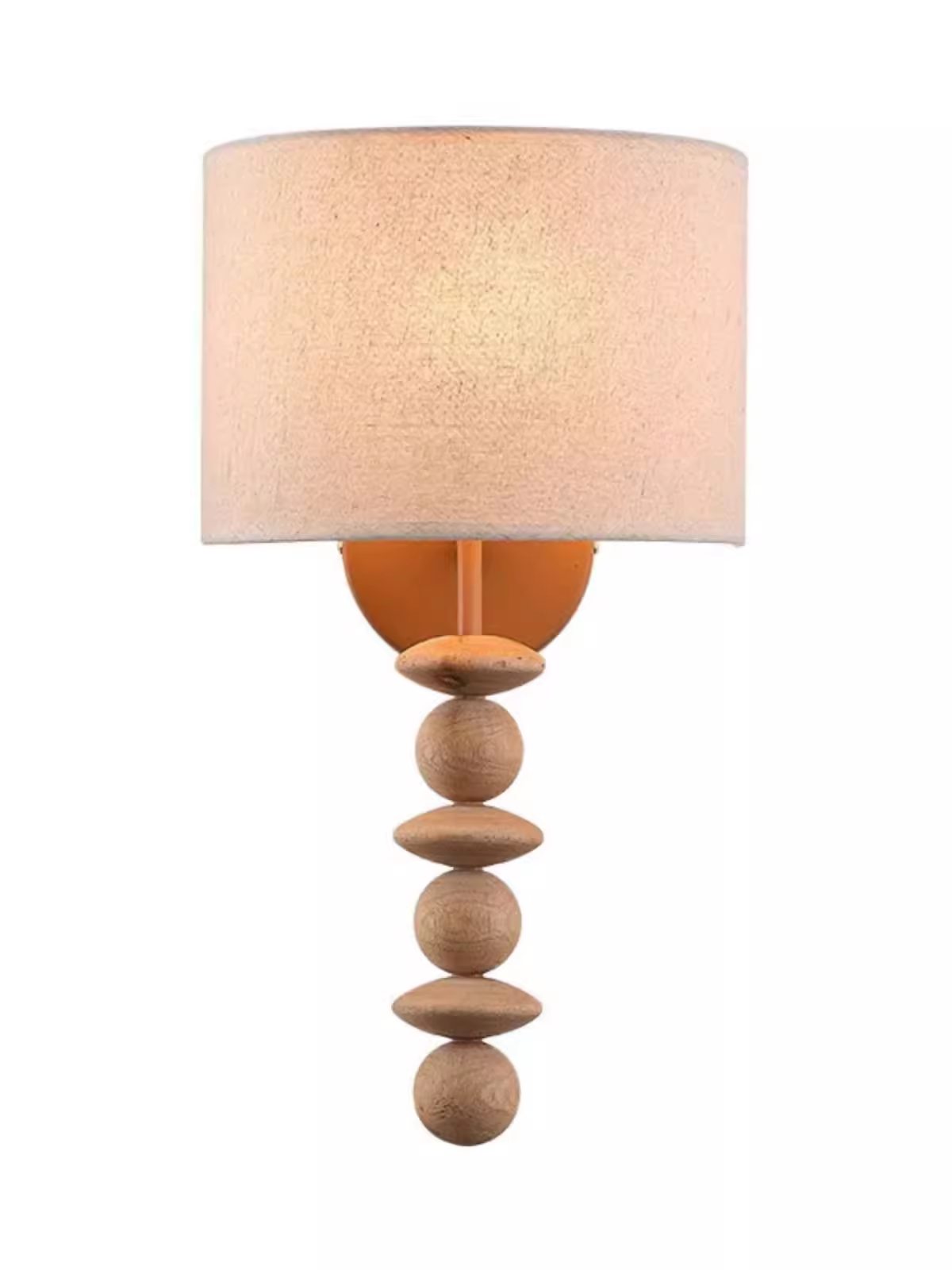 Rustic Wood Iron Wall Sconce Medium Vintage Farmhouse Wall Lamp for Bedroom Living Room