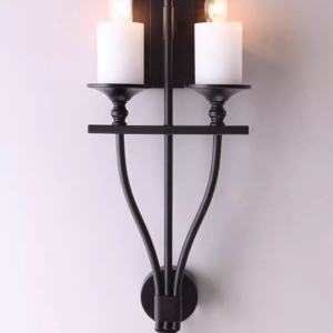 Industrial Vintage Wrought Iron Wall Sconce Rustic Metal Wall Lamp for Loft Bar Bedroom
