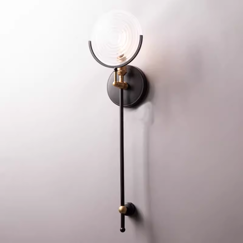 Industrial Long Wrought Iron Wall Sconce Tall Slim Vintage Metal Wall Light for Hallway Staircase
