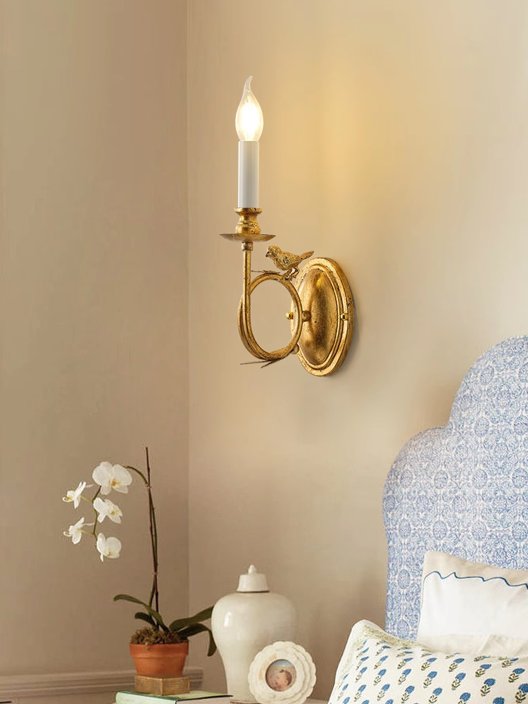 Industrial Slim Wrought Iron Wall Sconce Narrow Vintage Metal Wall Light for Hallway Small Bathroom